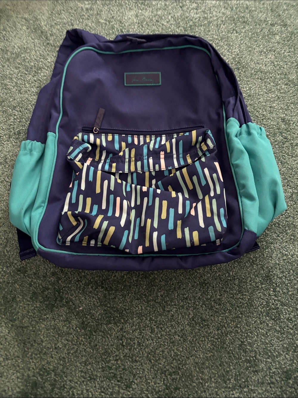 Vera Bradley Colorblock Campus Backpack Katalina Showers EUC